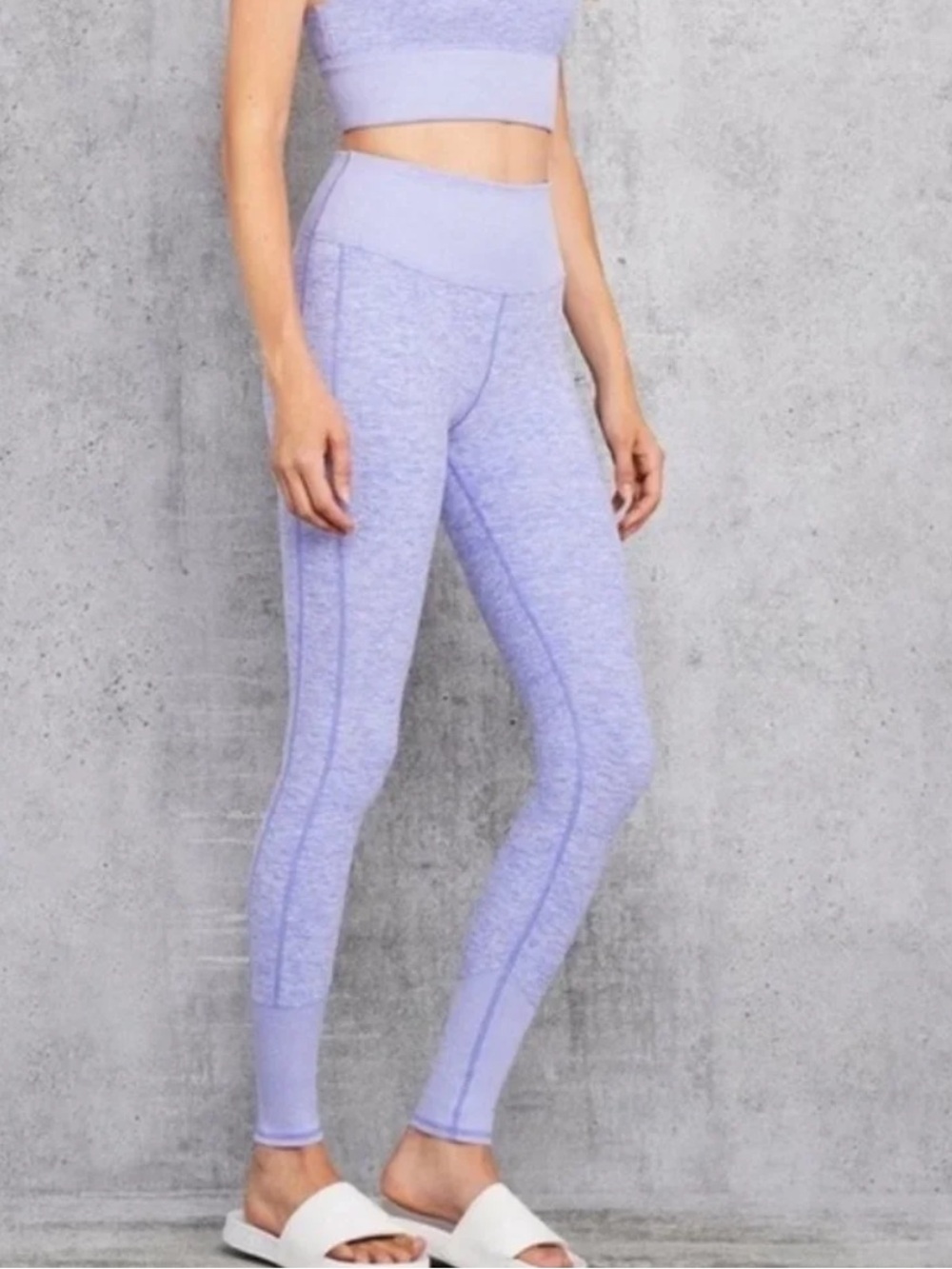 Alo High-Waist Alosoft Lounge Legging Periwinkle Heather | Size S